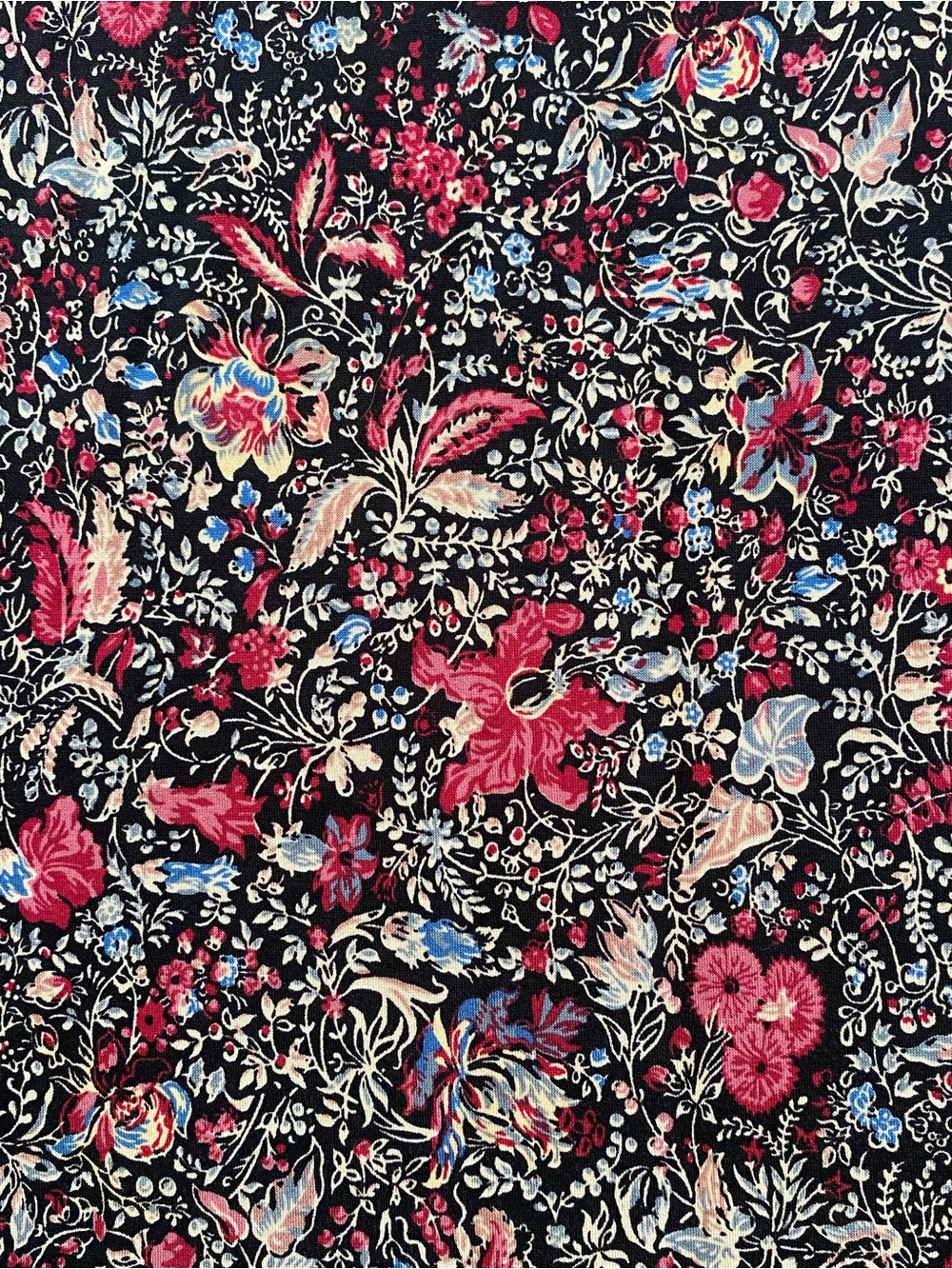 BCBGeneration Ditsy Floral Mock Neck Dress Short Sleeve Pink Blue Large - Picture 4 of 9